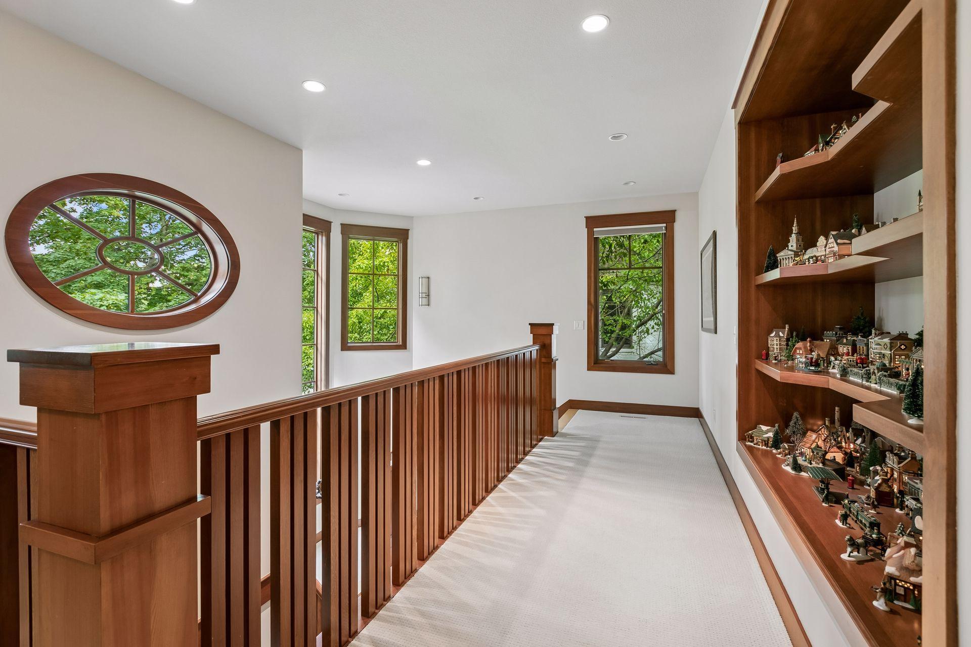 Sun-filled upper level walkway.