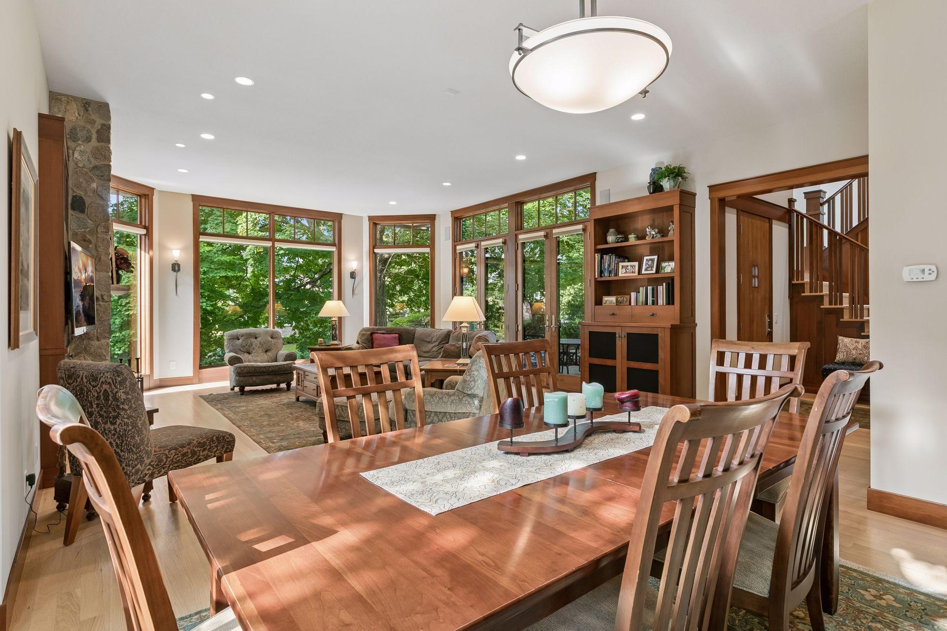 View from informal dining area.