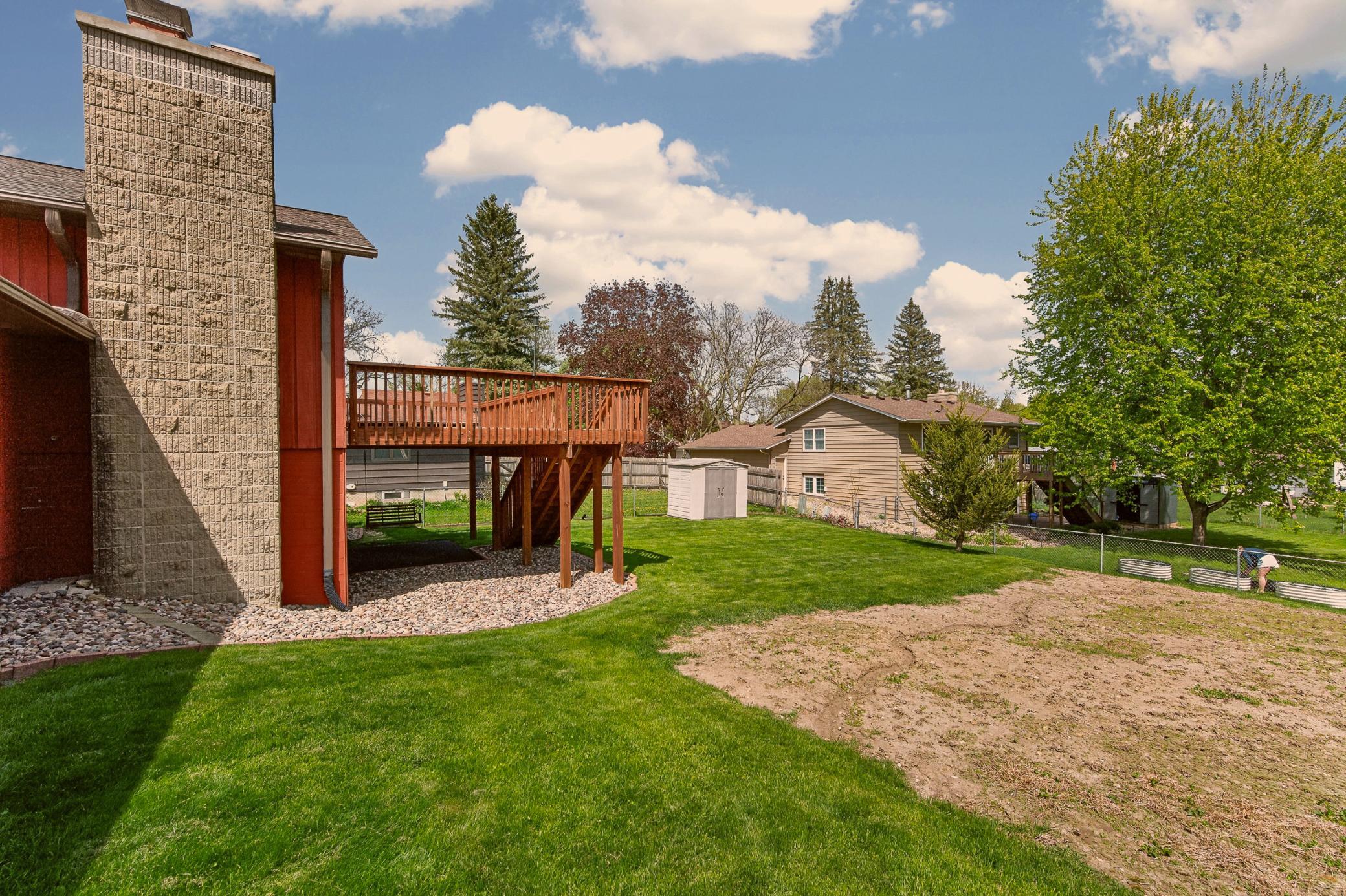 Backyard with garden