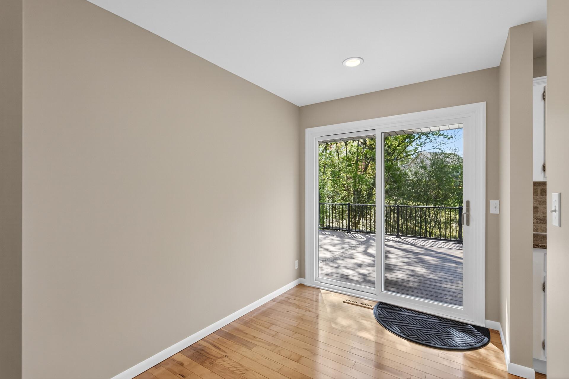 Breakfast Nook Off Kitchen onto Deck