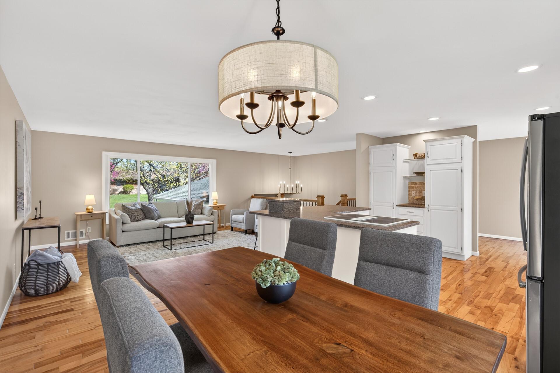 Open Concept Kitchen, Living Room, & Dining Room