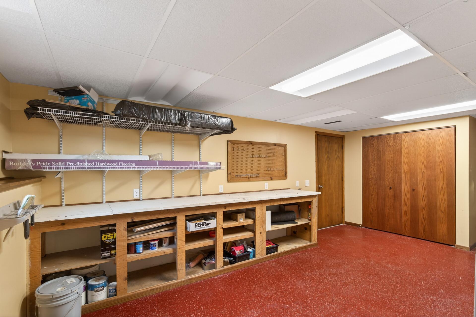 Craft Counter & Storage in Laundry/Utility Room