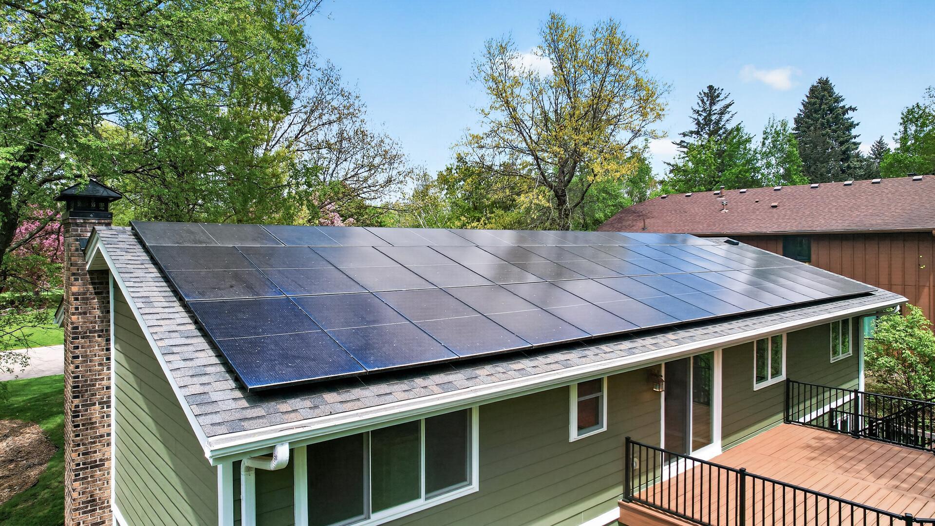 Southwest Facing Solar Panels