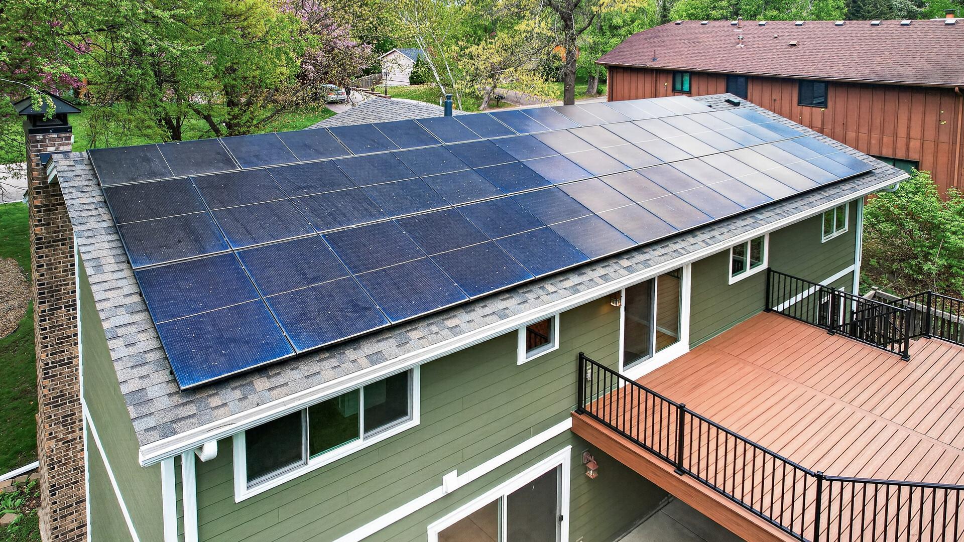 Southwest Facing Solar Panels