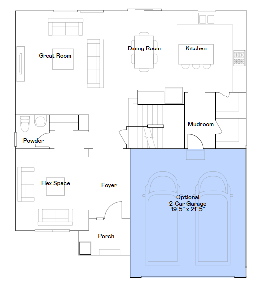 Lewis main level floorplan
