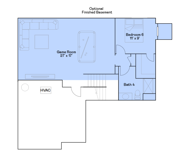 Lewis lower level floorplan