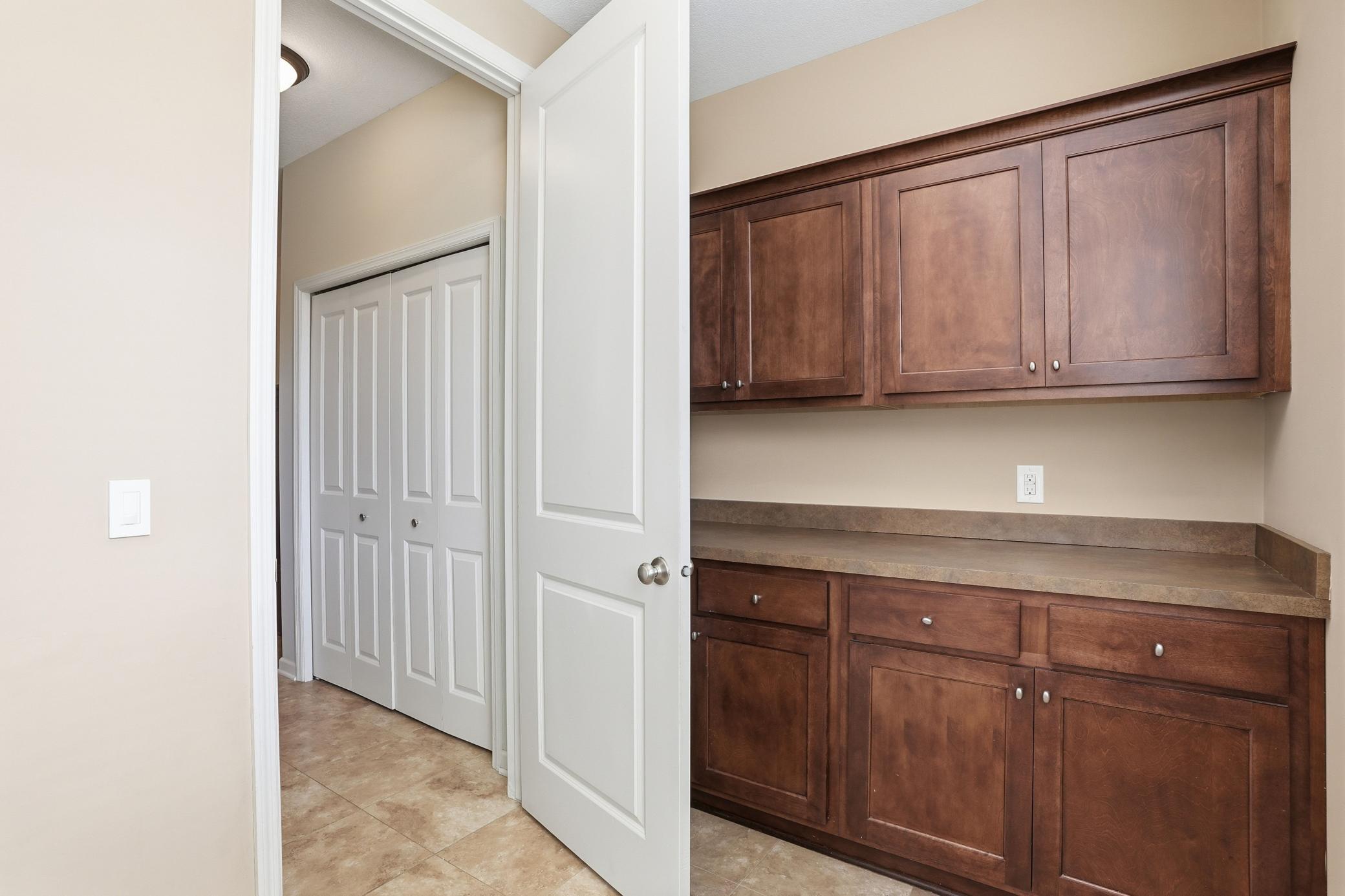 Bonus built-in storage space that keeps everything tucked away and organized.