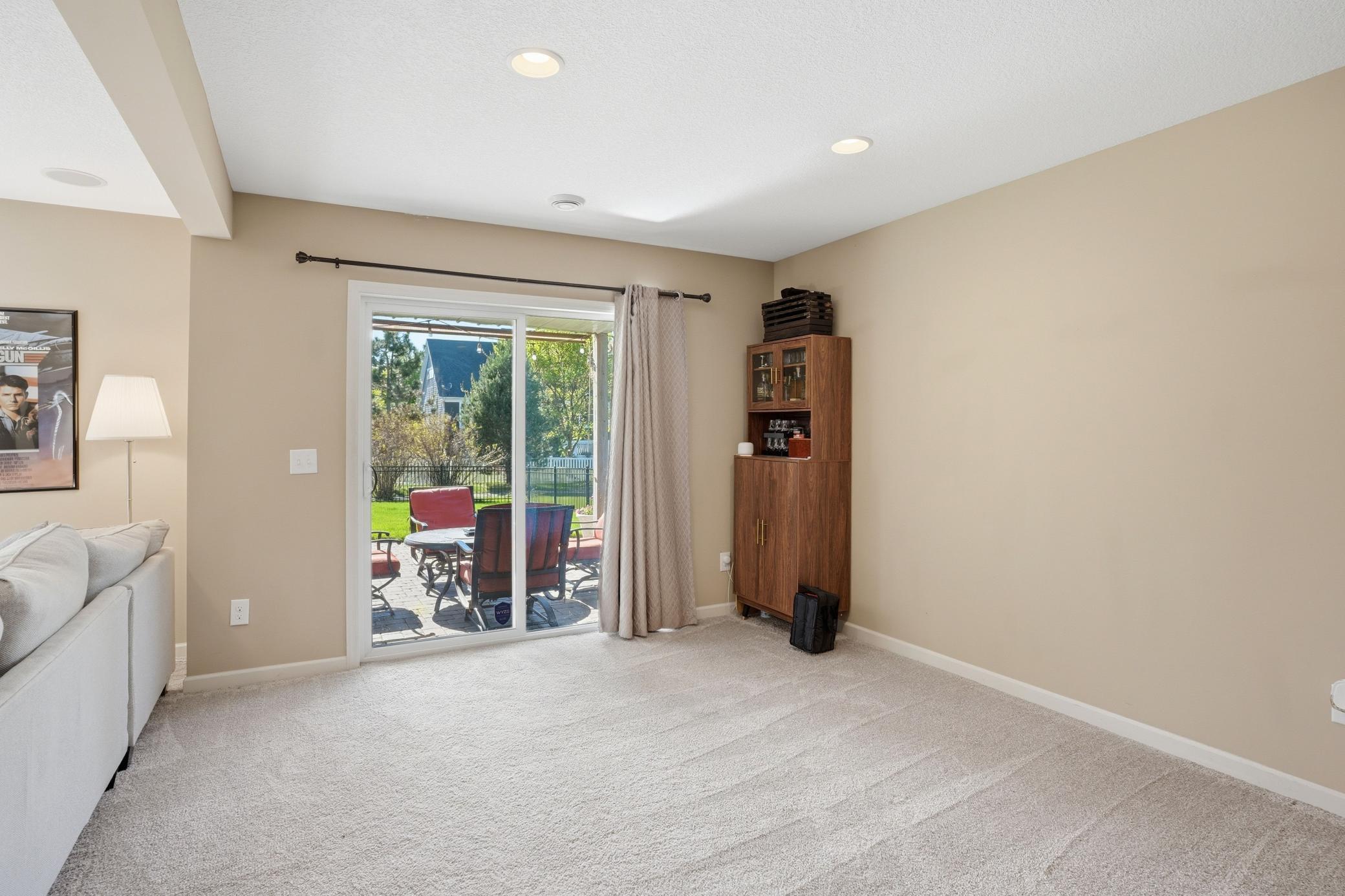 A flexible bonus area with direct access to the backyard patio.