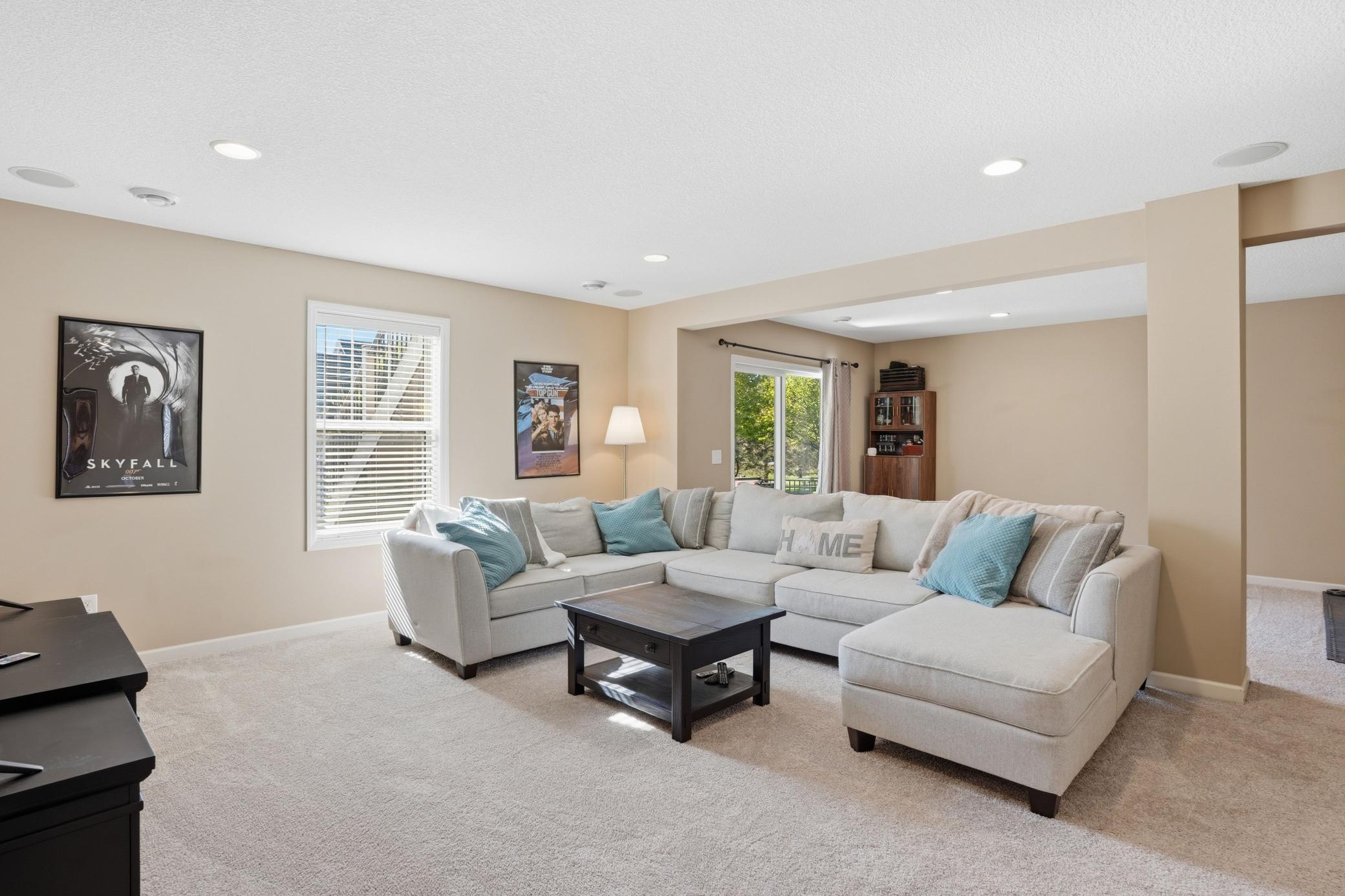 Open-concept lower level that doesn’t feel like a basement.