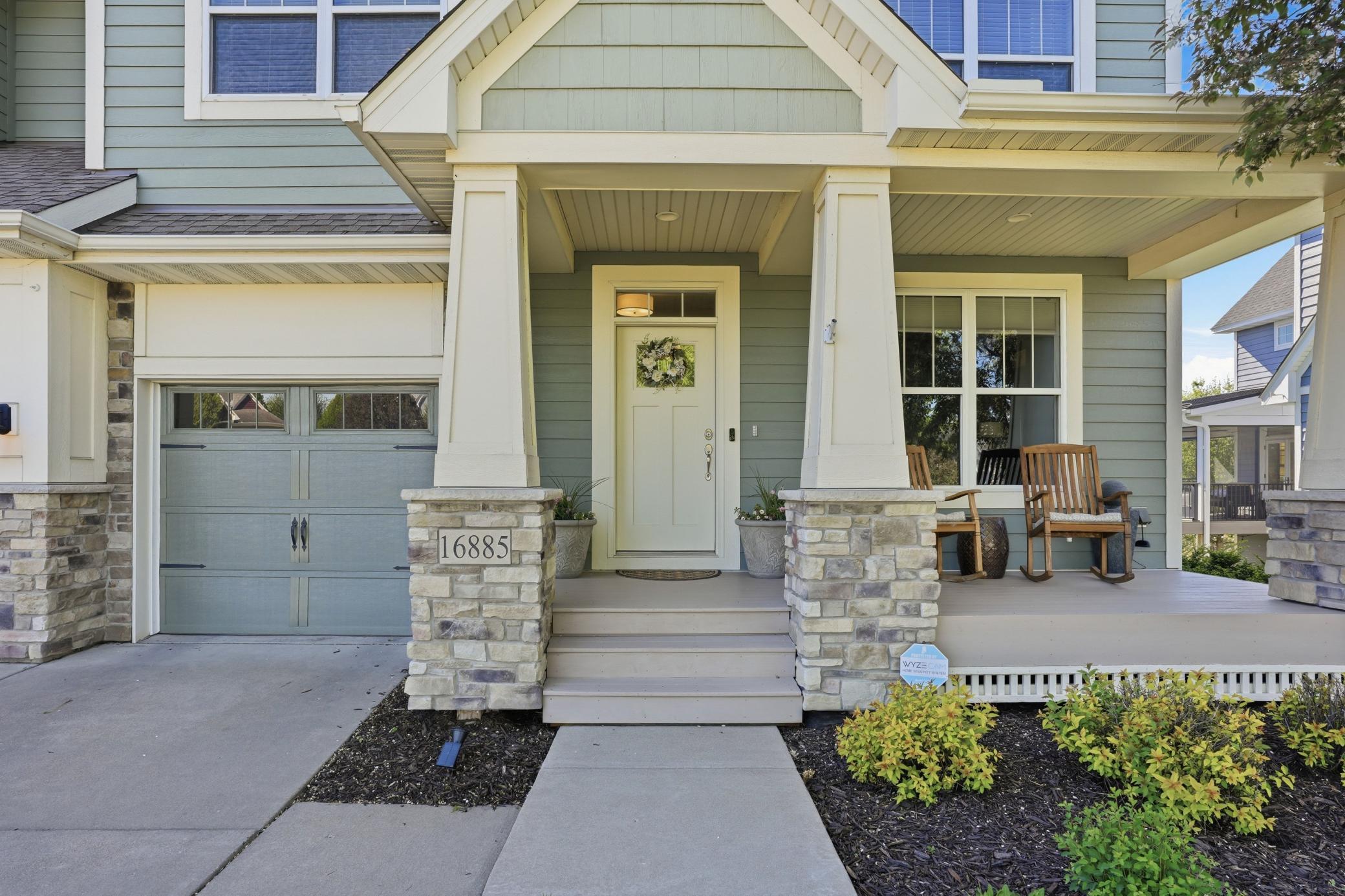 Covered front porch perfect for morning coffee or relaxing evenings.