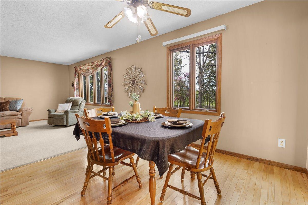 Spacious dining area