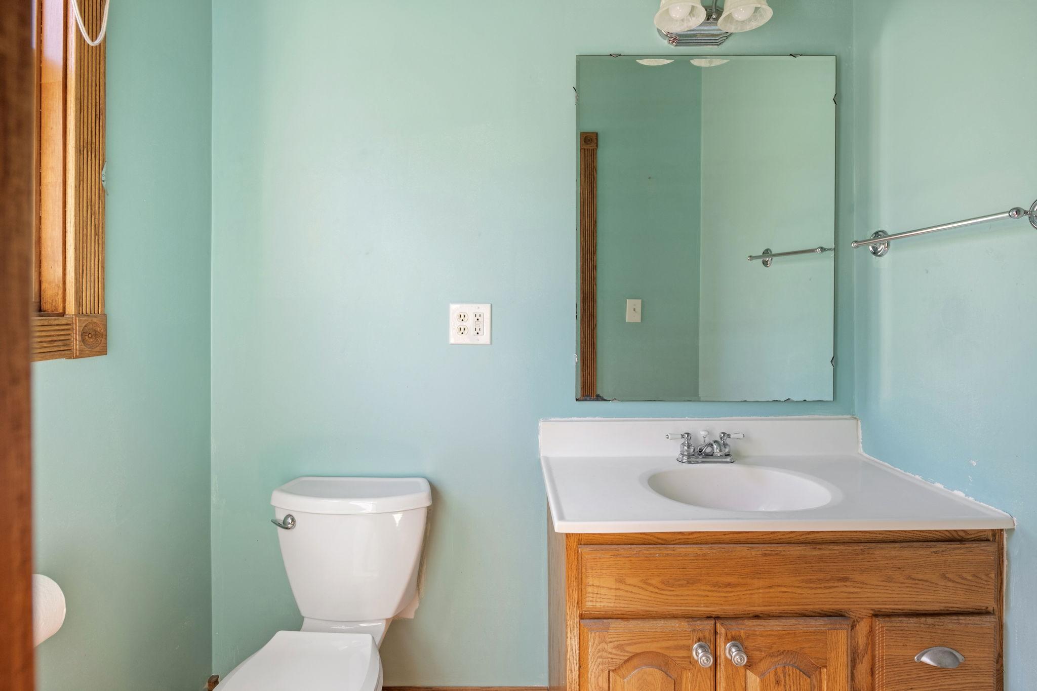 1/2 bath on the main floor