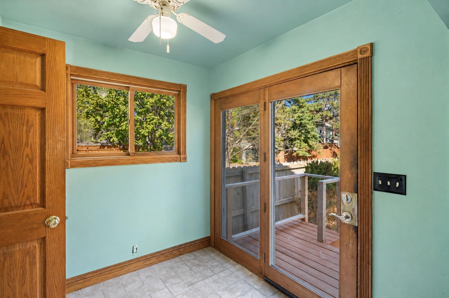 Back door to deck