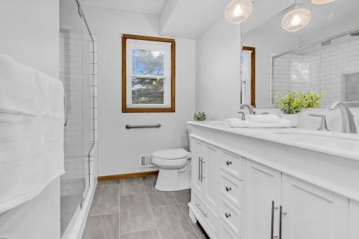 Updated Main Floor Bath with Double Sinks