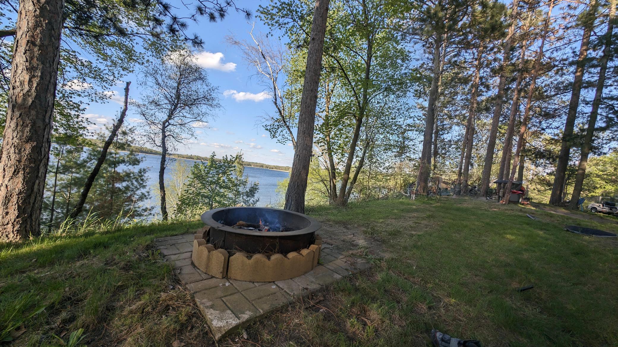 Firepit view on west half of property,