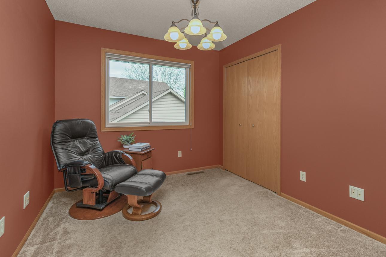 2nd bedroom upstairs with plushy new carpeting.
