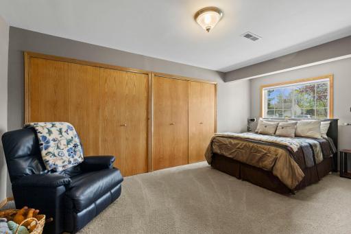 Lower level 3rd bedroom with large closet