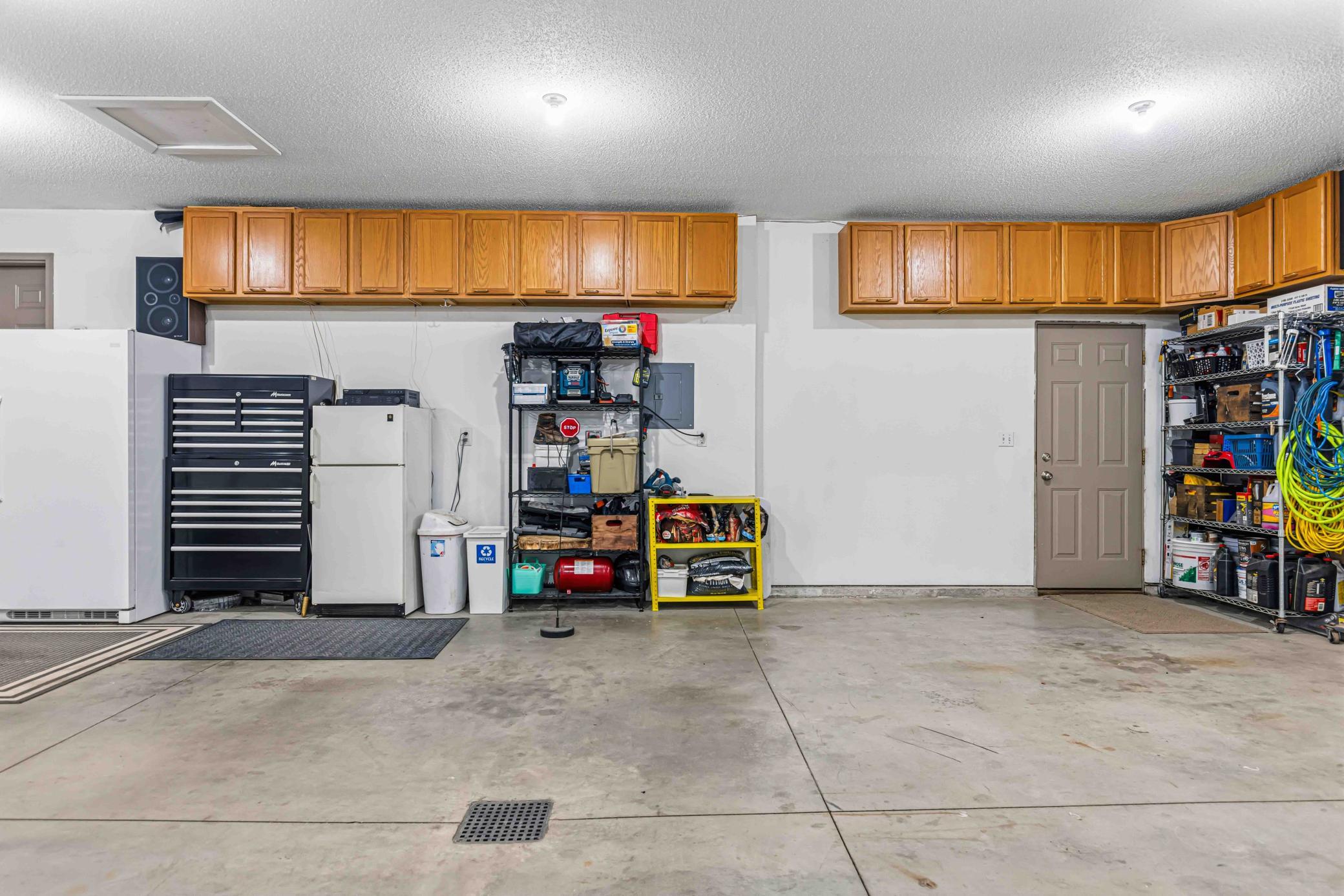 Finished & Heated Garage with a Floor Drain