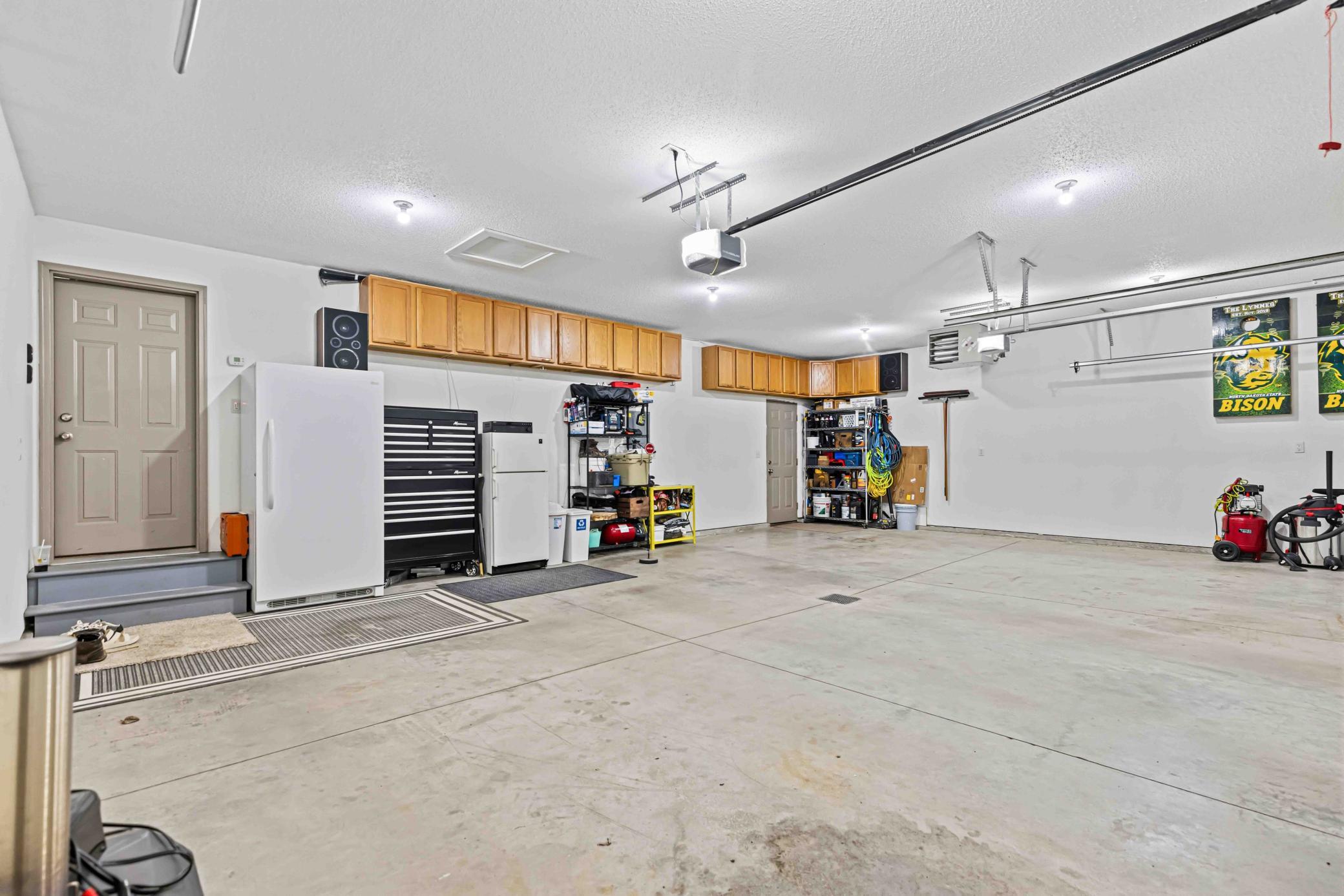 Finished & Heated Garage with a Floor Drain