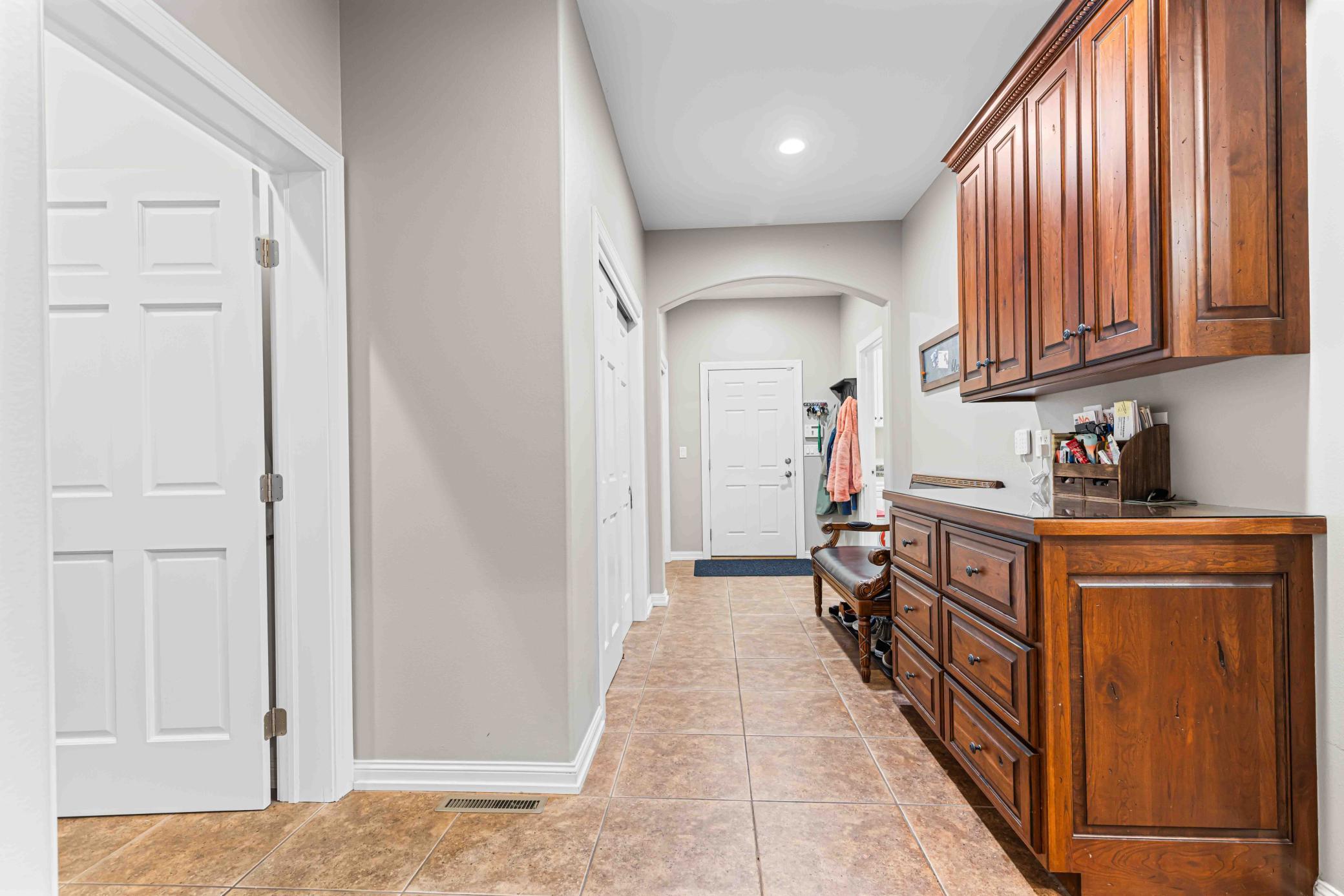 Mudroom off of Garage