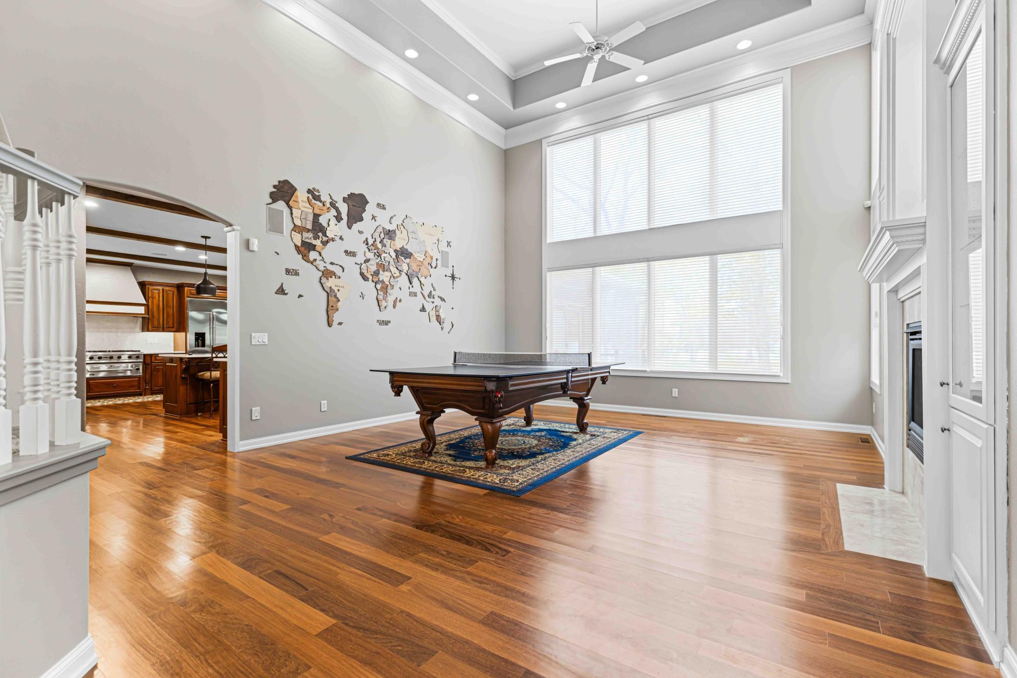 Great Room currently used as a Game Room