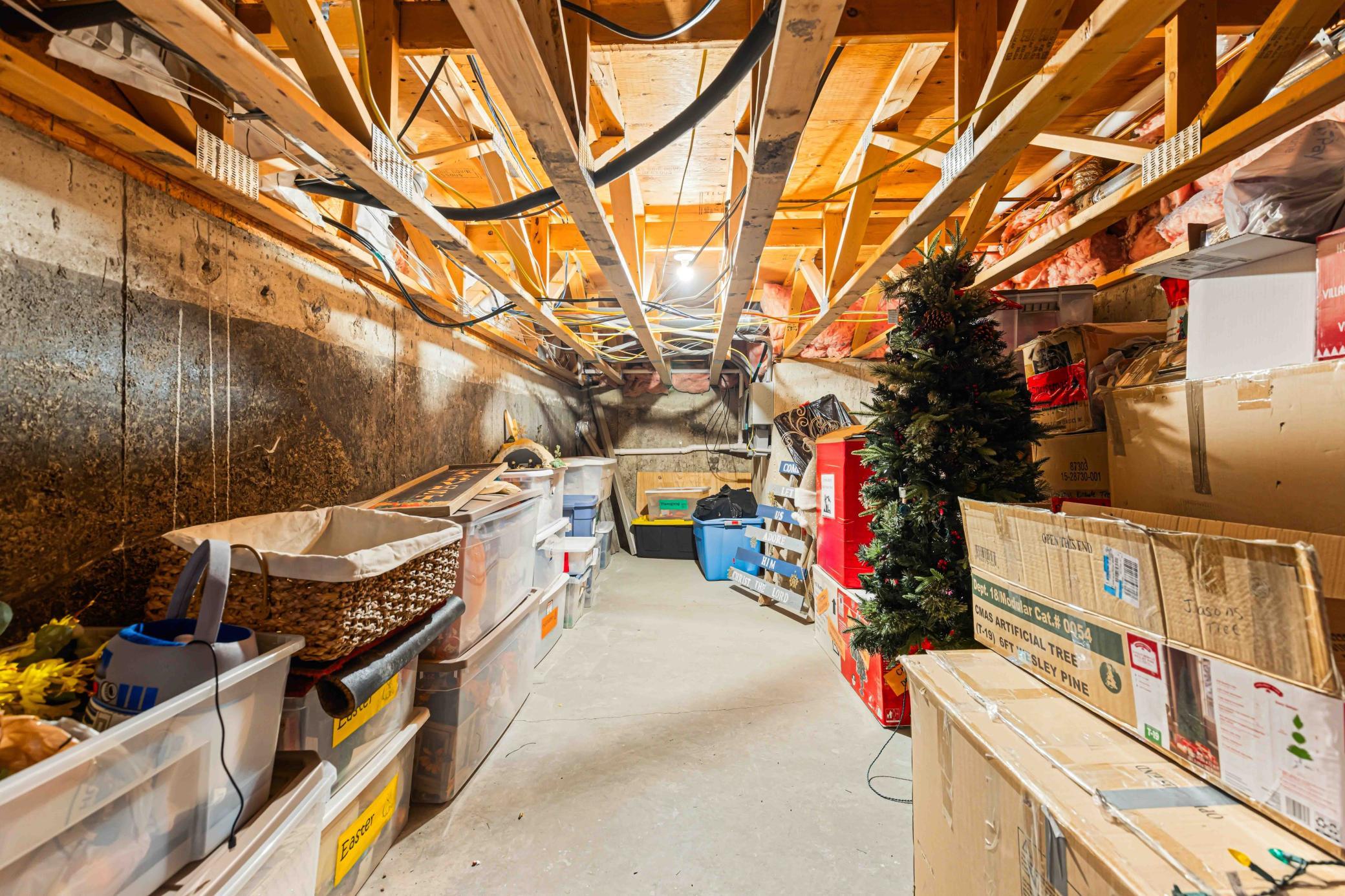 Massive Crawl Space Storage