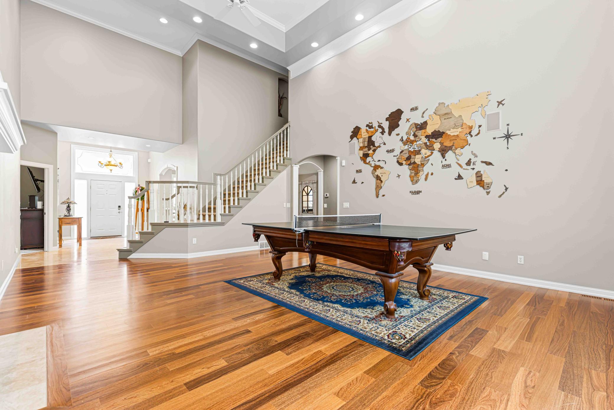 Great Room currently used as a Game Room