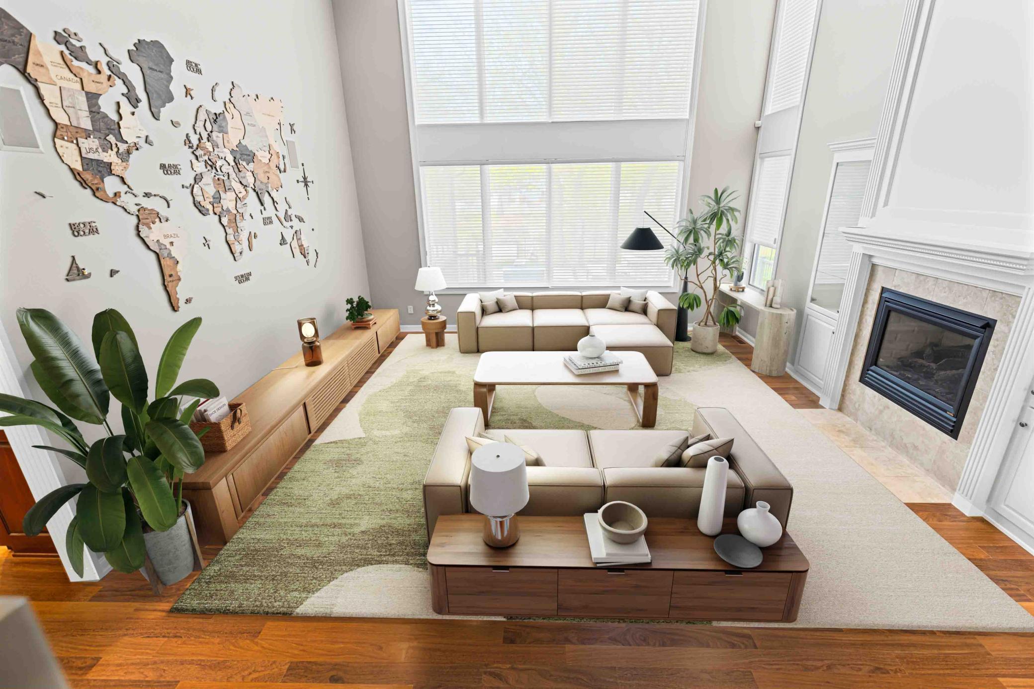 Great Room with Virtual Staging