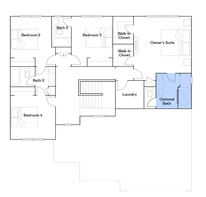 McKinley upper level floorplan.