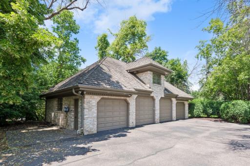 Detached four car garage with lots of storage