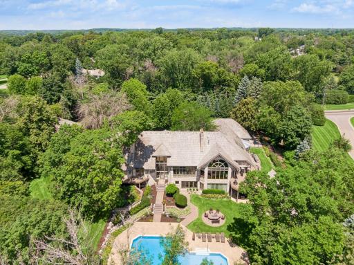 Aerial view from the back of the house