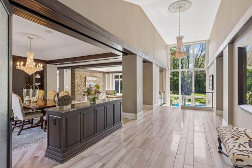 Appreciate the soaring ceilings and open concept