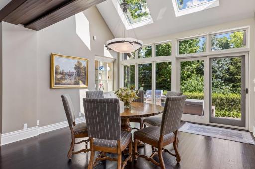 Vaulted ceilings and tons of natural light for easy meals