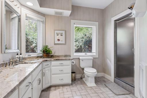 3/4 Jack and Jill bathroom between 3rd and 4th bedroom