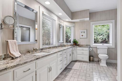 3/4 Jack and Jill bathroom between 3rd and 4th bedroom