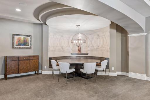 Lower level large dining space off the rec room