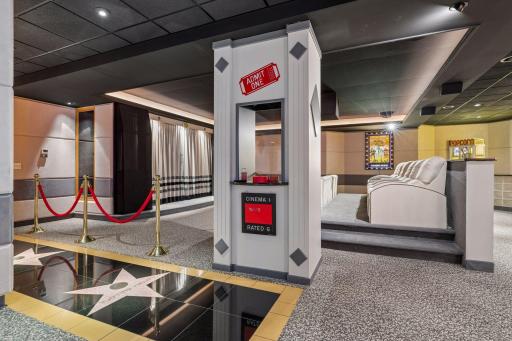 Ticket booth to add to the cinematic experience