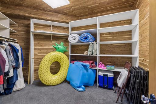 Cedar closet off of the exercise room