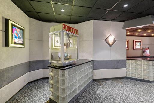 Separate popcorn stand for the ultimate cinematic experience