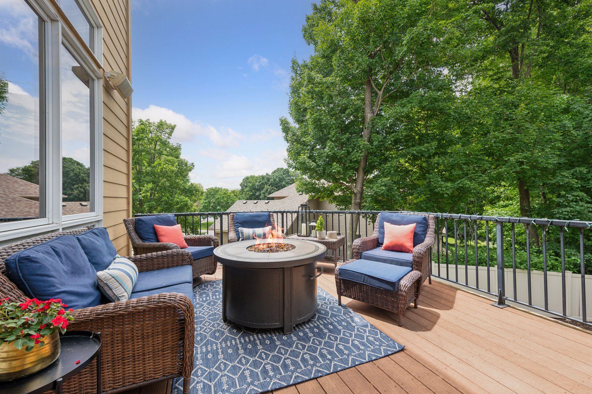 Sit back, relax on this private deck! Low maintenance deck retreatready for a full summer of entertaining, BBQ's or relaxing at home. Overlooks spectacular lush backyard