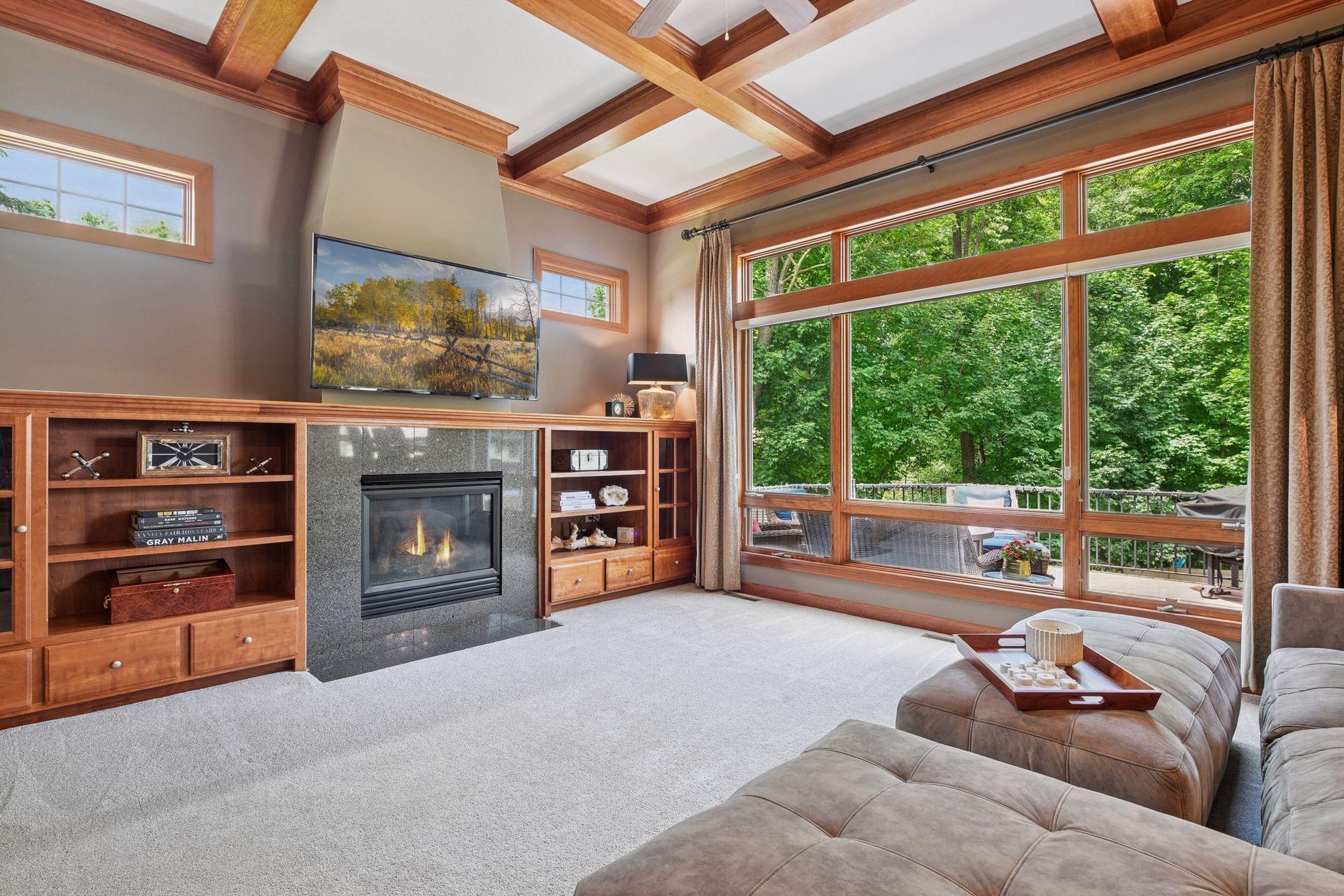 The gorgeous woodwork, built-ins, elegant beams offers timeless design!