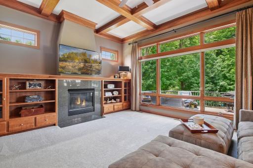 The gorgeous woodwork, built-ins, elegant beams offers timeless design!