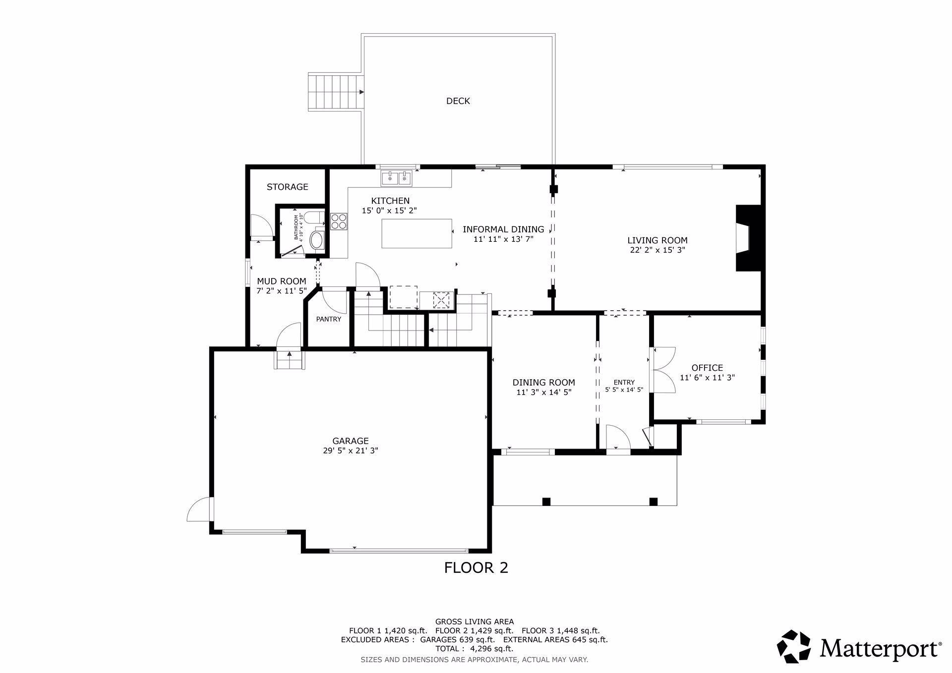 Main level floorplan