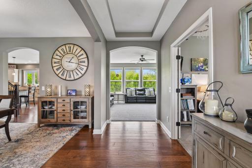 Inviting main-level layout with beautiful sightlines from the front entry