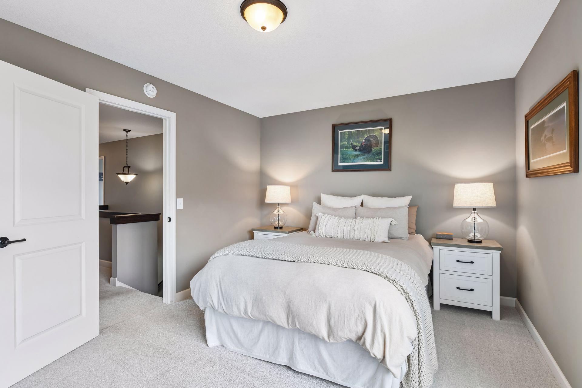 There are four nicely-sized bedrooms on the upper level