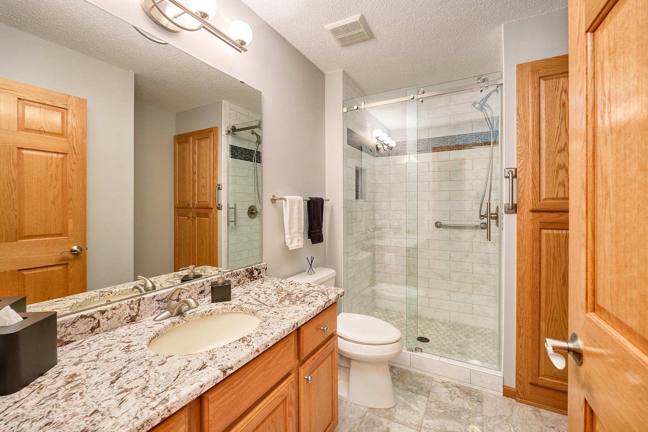Completely remodeled guest bath on main floor