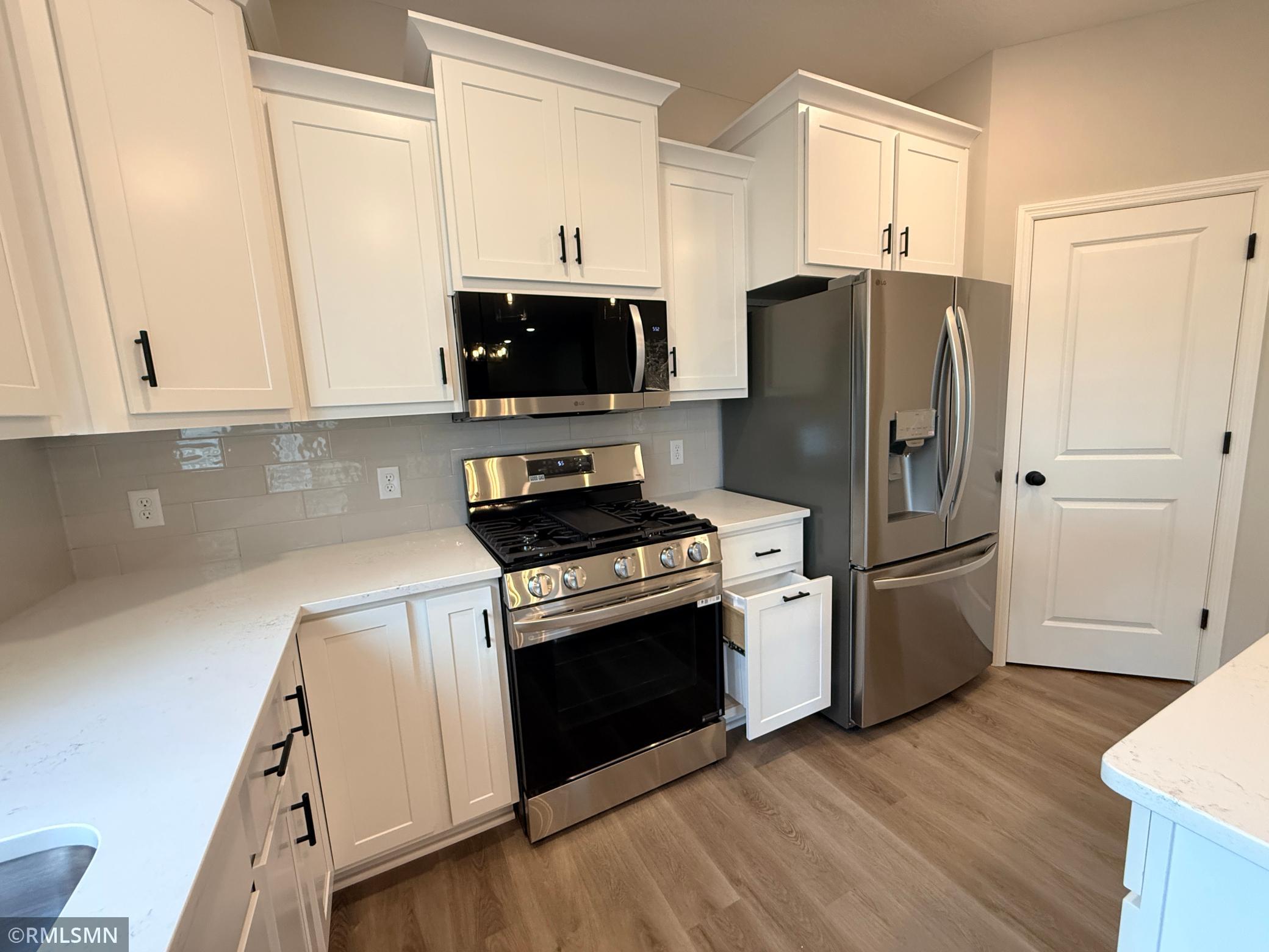 Stainless appliances are sleek and feel luxurious