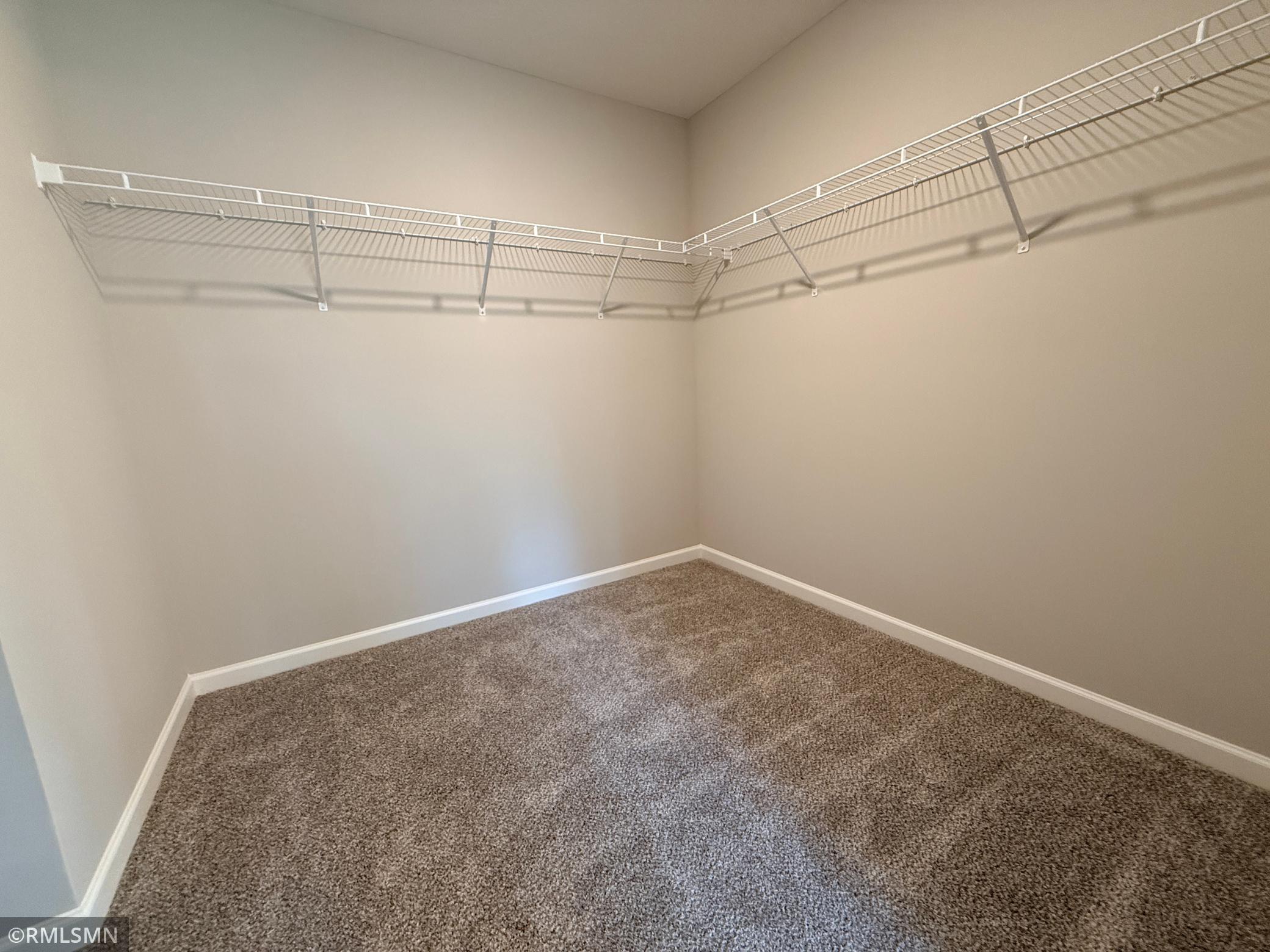 The owner's suite closet is spacious!