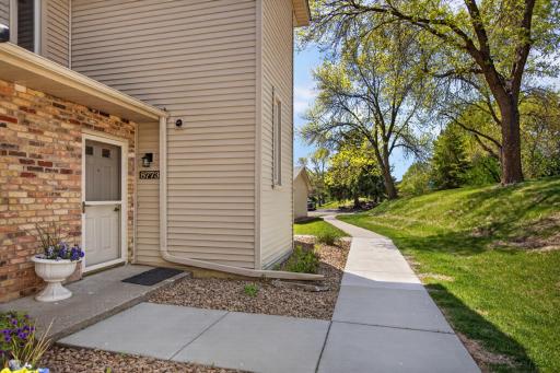 Private entrance with dedicated front entry space