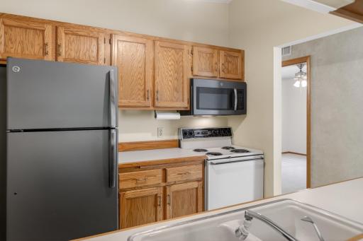 Kitchen with functional layout and adjacent dining space